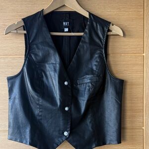 Kut from the Kloth Black Leather Vest